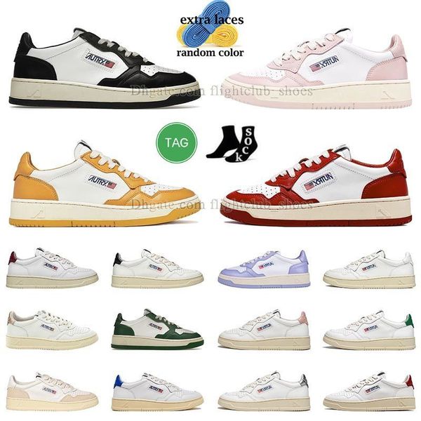

fashion autry action shoes casual women shoe autries medalist leather suede low platform sneakers usa upper two-tone pink golden panda lows