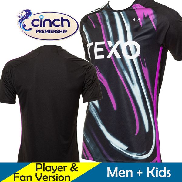 

23 24 aberdeen fc soccer jerseys kids kit 2023 2024 football shirts home player version geansaidhean ball coise dubh barron miovski duk, Black;yellow
