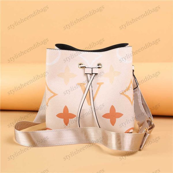 

designer bag fashion wide shoulder strap shoulder bag ladies casual crossbody drawstring bucket drawstring handbags woman single shoulder ba