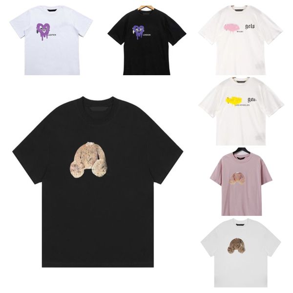 

2023 men's t shirt summer pa men womens palms t shirt mans palmangel city stylist tee guillotine bear palms printed short sleeve trunca, White;black