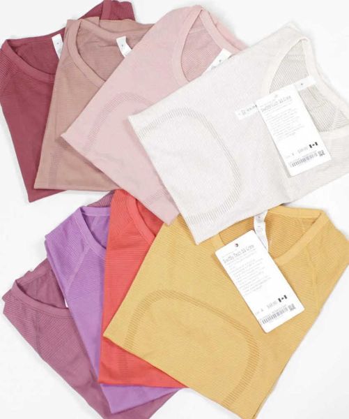 

lulus swiftly tech women's short sleeved seamless yoga t-shirt slim fit light fast dry sports shirt wicking knit fitness breathable abs, White