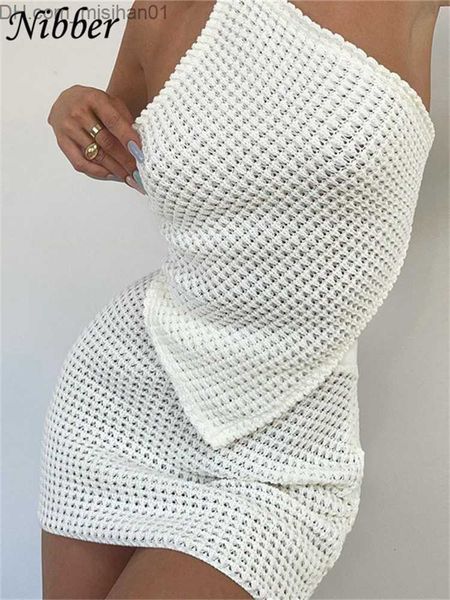 

two piece dress two piece dress nibber knit 2 set diamond lace skinny elastic force mini skirts suits summer female club outfits y2k 221124, White