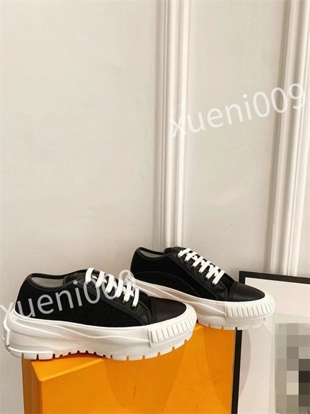 

2023 luxurys designer casual shoes women sneakers rubber trainers genuine leather sneaker multicolor lace-up skate shoe size 35-41 dc220518, Black