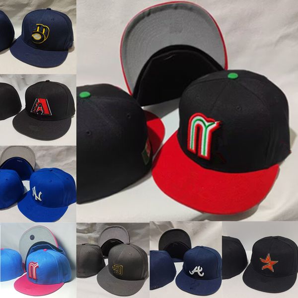 

mexico fitted caps letter  hip hop size hats baseball caps adjustable hats for men embroidery street outdoor sports cap size 7-8, Blue;gray