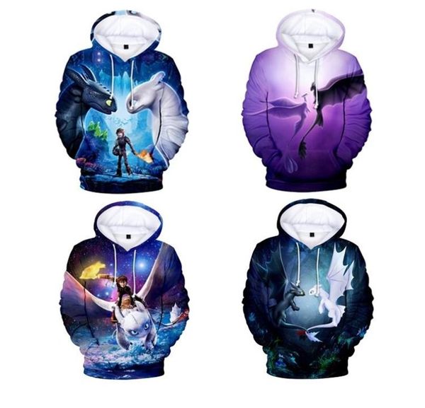 

boy girl hoodies sweatshirts how to train your dragon 3 cartoon 3d printed hoodies kid clothes boys long sleeve tshirt costume r y2288718, Blue