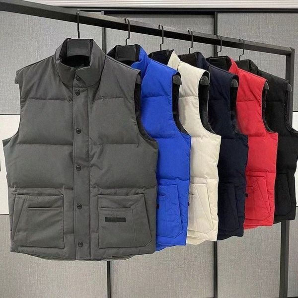 

designer vest men's and women's sweatshirt authentic luxury goose feather material loose coat fashion trend high street canadian g, Black;white