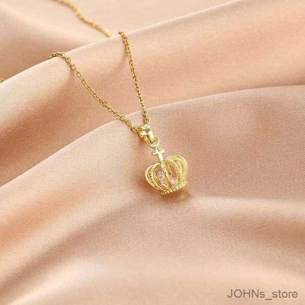 

pendant classic fashion ladies hollow crown necklace light luxury popular jewelry birthday valentine's day gift r230829, Silver