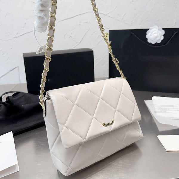 

letters on the chain women designer flap bag quilted lambskin leather gold metal hardware cross body shoulder underarm handbag luxury cosmet