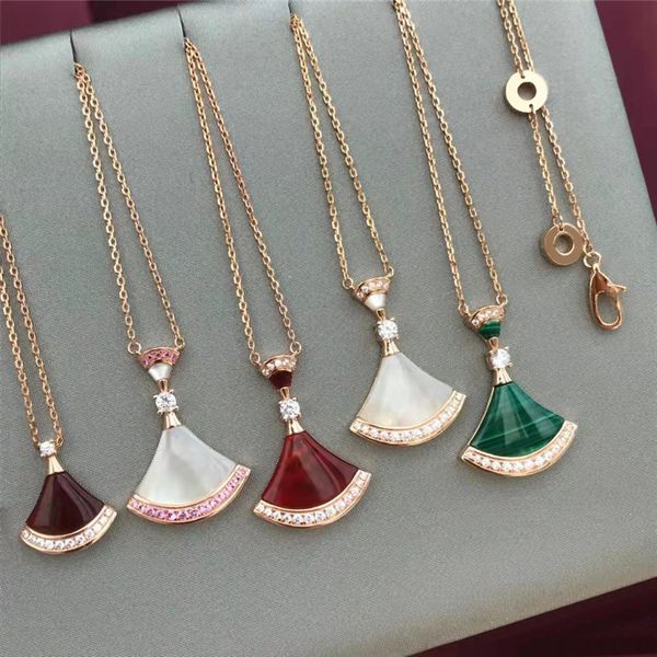 

designer necklaces mini dress women 925 silver pendant necklace luxury jewelry on the neck gift for girlfriend accessories wholesale with bo, Black