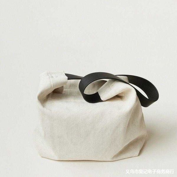 

canvas large capacity shoulder bag light french literary and leisure versatile crossbody bag for women