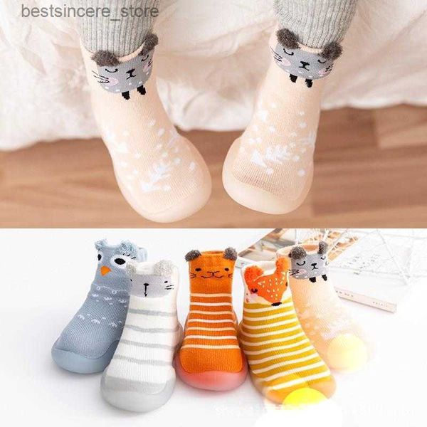 

baby toddler shoes boys girls infant first walker children cartoon animal soft rubber sole socks shoes knit anti-slip booties l230522