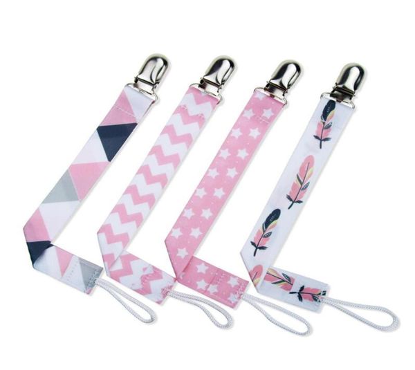 

ins 4pcsset baby pacifier clips pacifier chain cotton dummy holder chupetas soother pacifier clips strap nipple holder for infant5881813