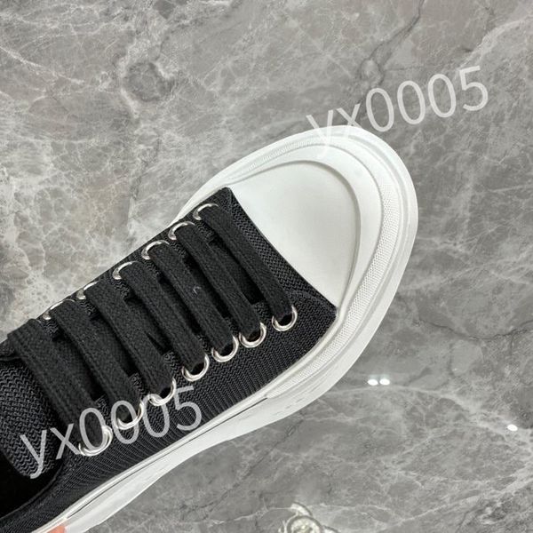 

2023 new luxury designer flat sneaker trainer casual shoes denim canvas leather white letter fashion platform mens womens low sneakers 35-46, Black