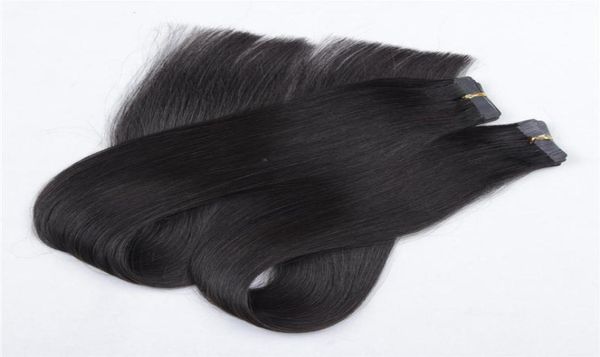 

skin weft tape 084cm1003903924039039 25gpc 40pcslot straight indian human remy double sided pu tape inon hum2961190, Black