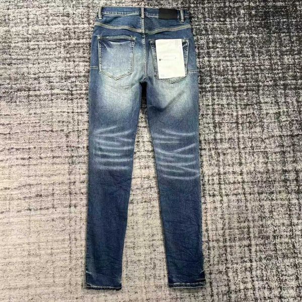 Moda masculino de jeans de estilo legal designer de luxo jeans de calça angustiada motociclista raspada azul jean jean slim slim slim size size e t2