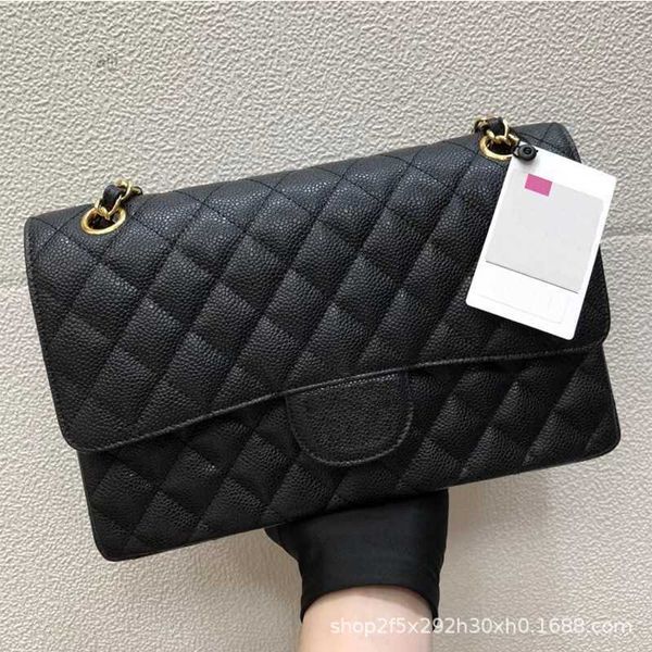 

small flavor cf caviar cow skin women's bag medium diamond chain one shoulder oblique span flap litchi square