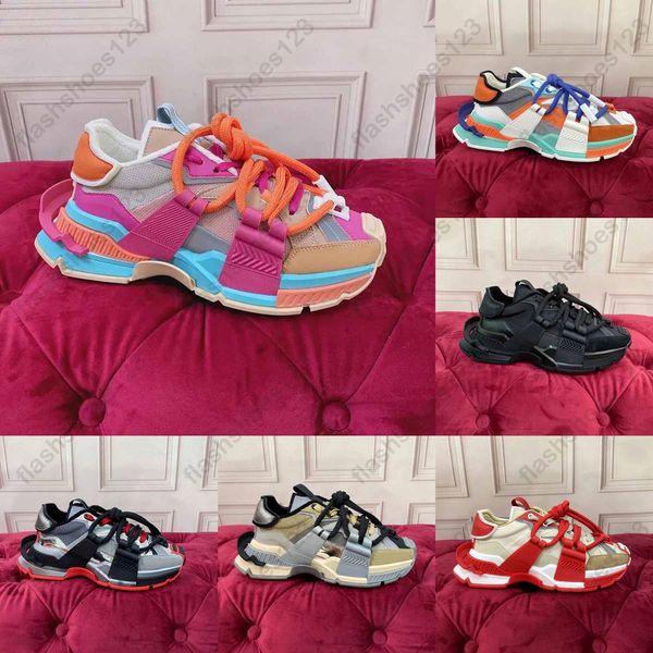 

designer 5862 sneakers plate-forme shoes pop color matching running shoes dg thick sole trend light luxury fashion all match color cool casu, Black