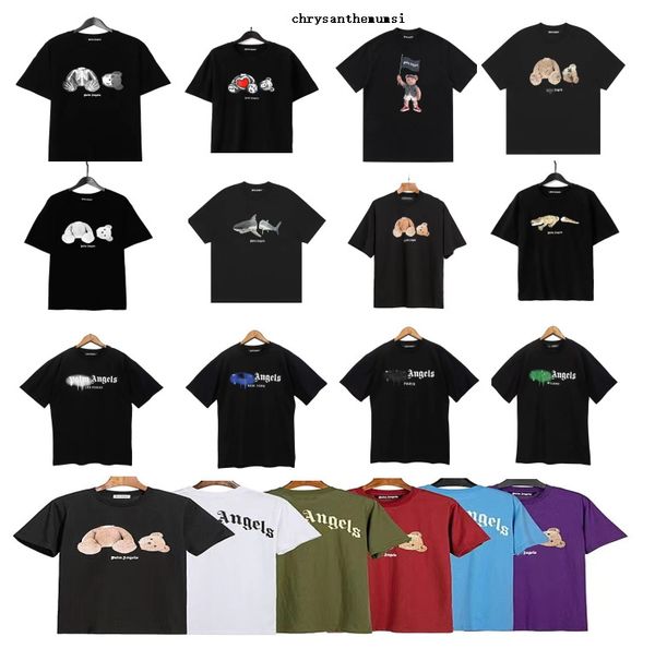 

men's t shirts 2023 summer mens palm shir graffii t shir palms palmangel ciy designer limied inkje graffii leer prining women's an, White;black