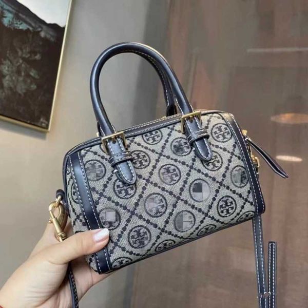 

tb women's bag 2023 new old flower fashion oxford cloth pillow one shoulder handheld crossbody boston, Pink;blue