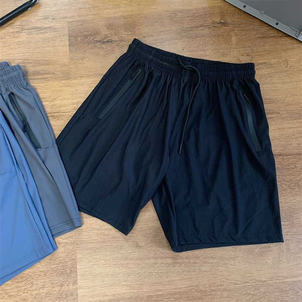 

summer mens short sports quick dry shorts skin-friendly breathable comfortable high-stretch sweatpants zipper pocket five-point pant men des, White;black