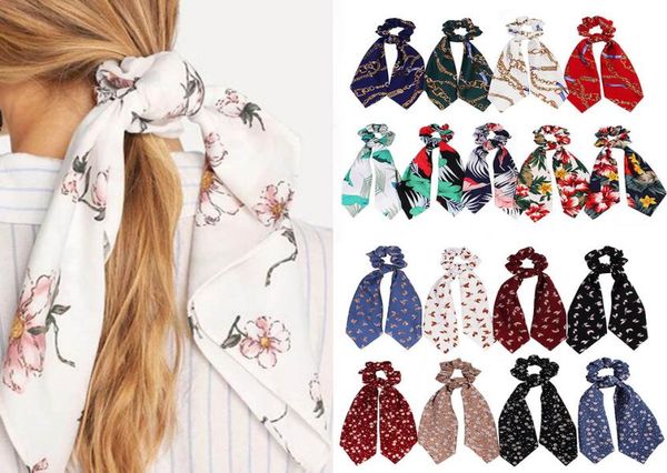 

1 pcs bow streamers hair ring fashion ribbon girl hair bands scrunchies horsetail tie solid headwear hair accessories7815144