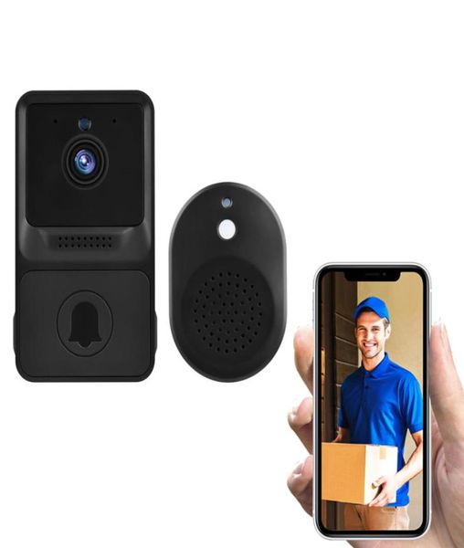 

wireless video doorbell smart security doorbell camera 1080p high resolution visual with ir night vision 2way audio realtime mon4100714
