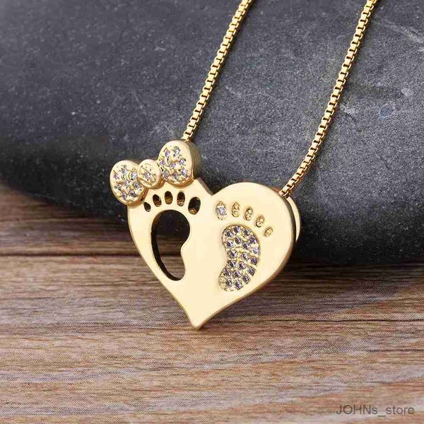 

pendant luxury fashion cubic heart shape pendant women gold color high chain necklace sparking jewelry gift r230703, Silver