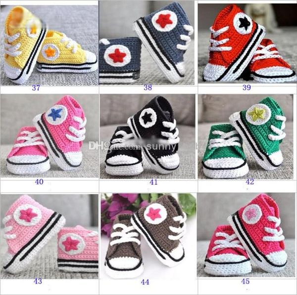 

baby crochet sneakers shoes shoe bootieshandmade crochet 5 star sneaker shoe sandals prewalker for infantstoddlerskidsbabies7362126