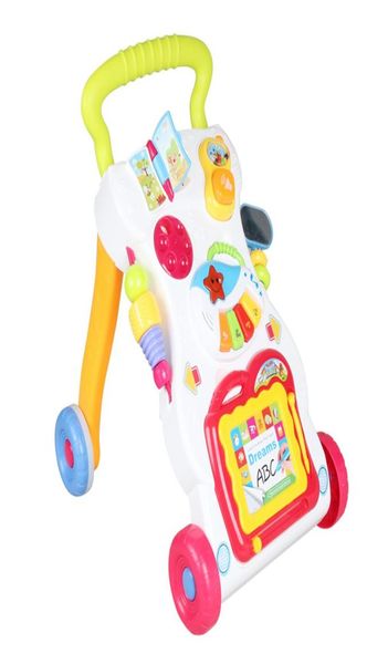 

baby walker toys multifuctional toddler gear baby safety gear trolley sittostand abs musical walker with adjustab7877119