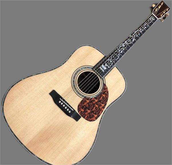 

solid guitar spruce custom, ebony fingerboard and bridge, acoustic guitar d45, 39