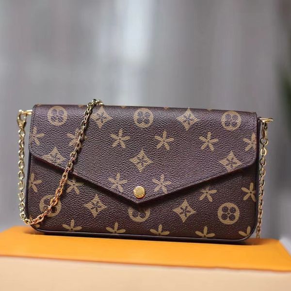 

luxury multi felicie pochette womens toiletry kits m61276 mens messenger bag clutch zipper cowhide shoulder hobo designer travel bag tote cr