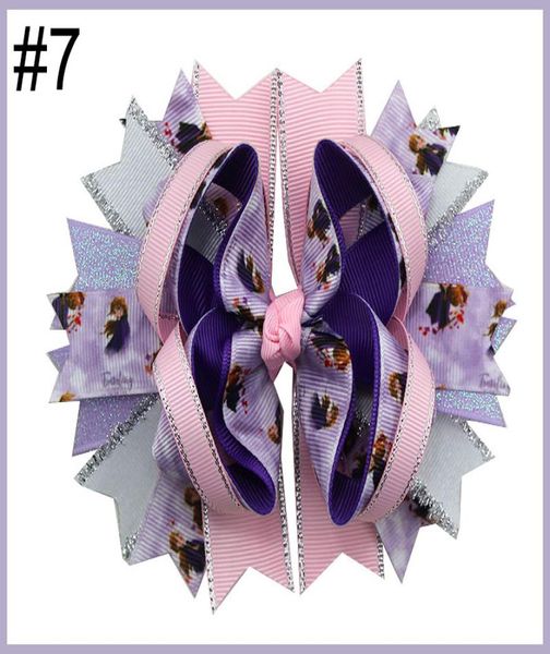 

60pcs princess hair bows girl hair clips hair accessories08978203, Slivery;white
