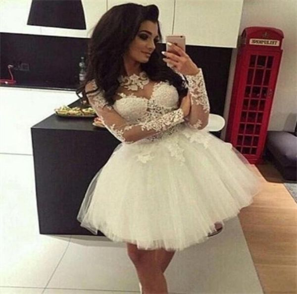 

white ball gown homecoming dresses long sleeve applique lace 8th grade prom dresses 2017 simple junior vestido de vestir9346456, Blue;pink
