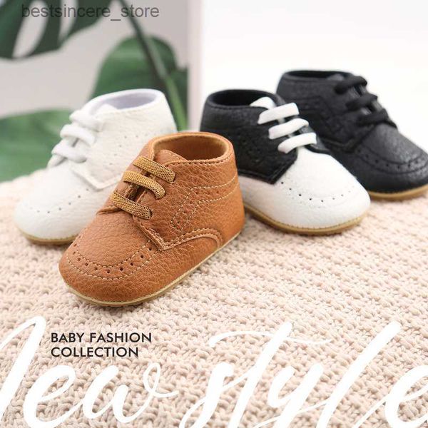 

new baby shoes leather dress shoes baby boy girl shoes rubber sole anti-slip toddler first walkers newborn crib shoes moccasins l230522