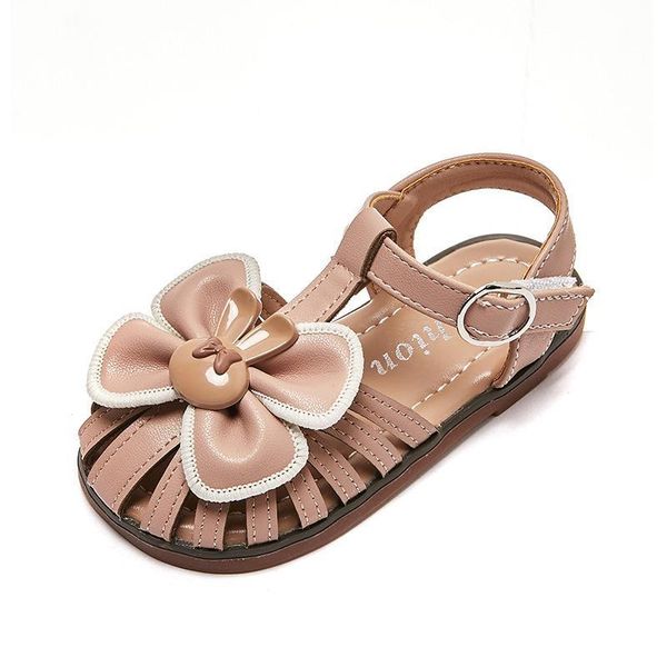 

sandals kids shoes summer baby children girls head cute big bow rabbit hollow color f11558, Black;red