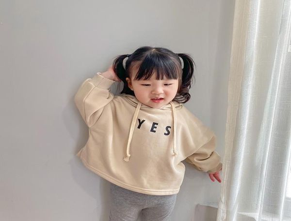 

jk ins little girls boys hoodies velvet cotton straps puff sleeve hooded autumn winter children kids outwears4133497, Black