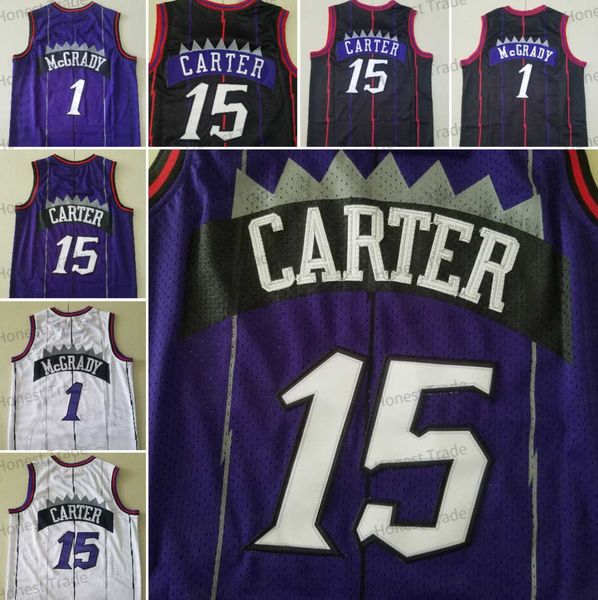 

mens basketball throwback jersey 15 vince carter mcgrady embroidery white purple men stitched jerseys tidal flow design 548ess, White;black
