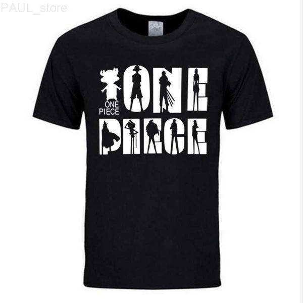 

men's t-shirts japanese comics cartoon one piece t shirts men luffy tony print summer cotton short sleeve tee shirt men casual l230703, White;black