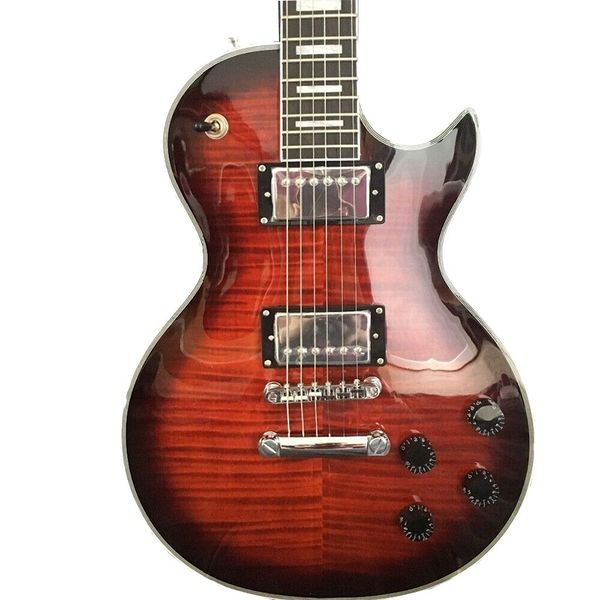 

new brown red 6 string rosewood fingerboard electric guitar fast shipping