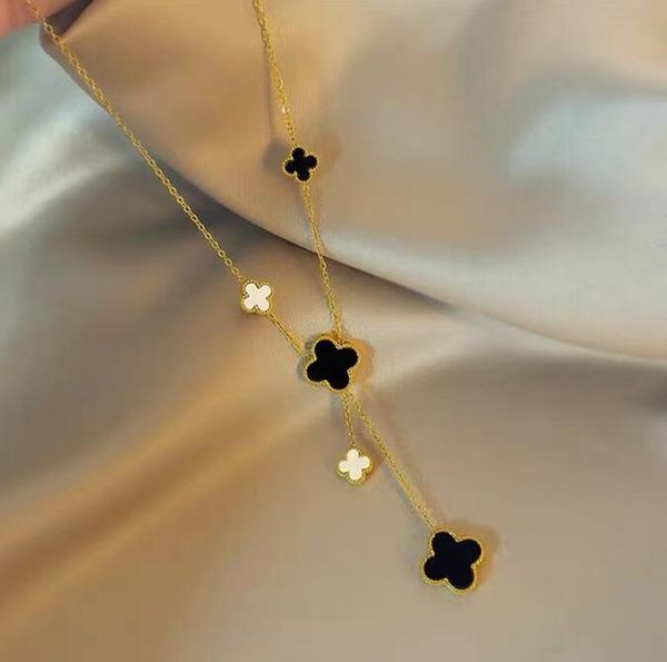 

2color luxury designer pendant necklace jewelry four leaf clover necklace agate pendant mother of pearl lady valentines day, Silver