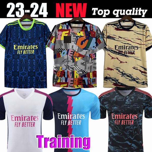 

odegaard havertz rice g.jesus saka soccer jerseys saliba 24 fans version martinelli 2023 2024 football kits shirt men kids, Black;yellow