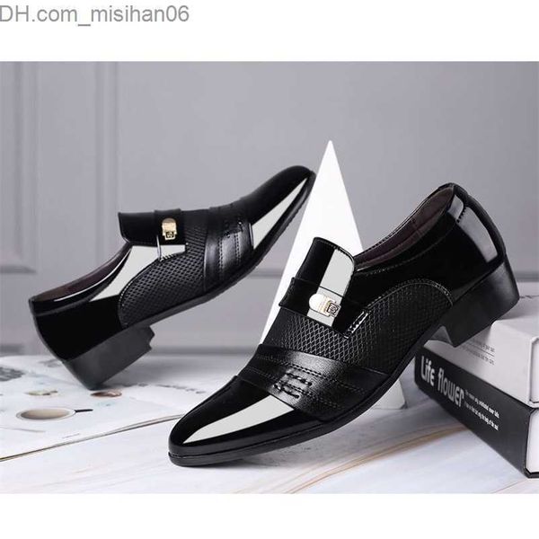 

dress shoes dress shoes men leather casual business all-match wedding large size zapatos de hombre z230704, Black