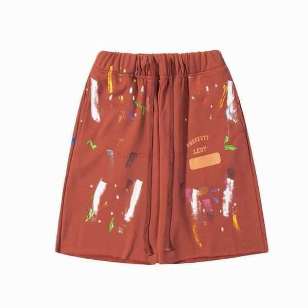

designer shorts men galleryes shorts designer casual 100% cotton colorful ink-jet hand-painted classic printed mesh sports drawstring 18gbjk, White;black
