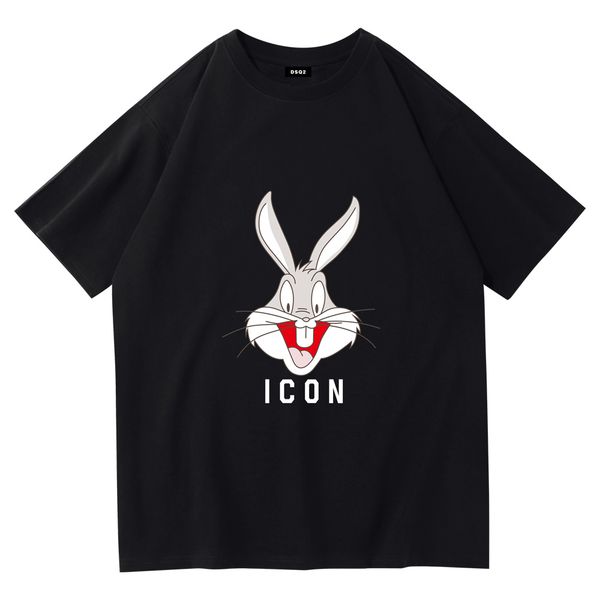 

dsqua2 t-shirt 2023 new leisure fashion classic letter print couple sweatshirt dsq icon street fashion crew neck cotton short sleeve dt1106, White;black