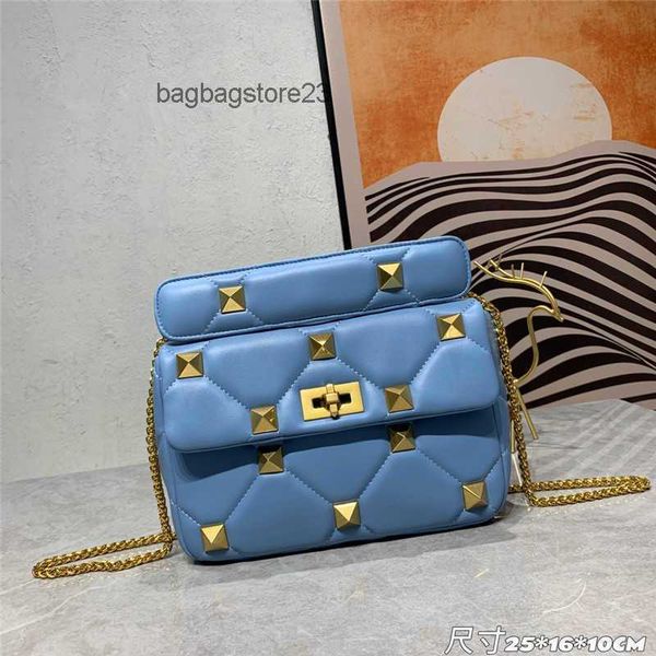 

valentiino bags purse bag designer 2023 napa sheepskin women's handheld one shoulder crossbody chain lady large rivet handbag htz1