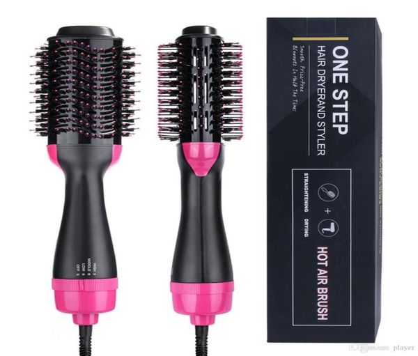 

one step hair dryer and styler hair dryer brush 3 in 1 air brush negative ion hair dryer straightener curler 10pcs dhl3029876