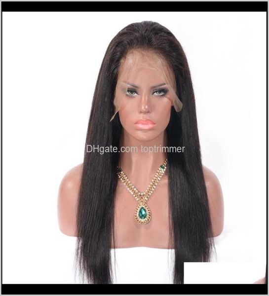 

products drop delivery 2021 zhifan whole vietnamese silky full lace human wigs natural straight style hair for black women rgx7760931, Black;brown