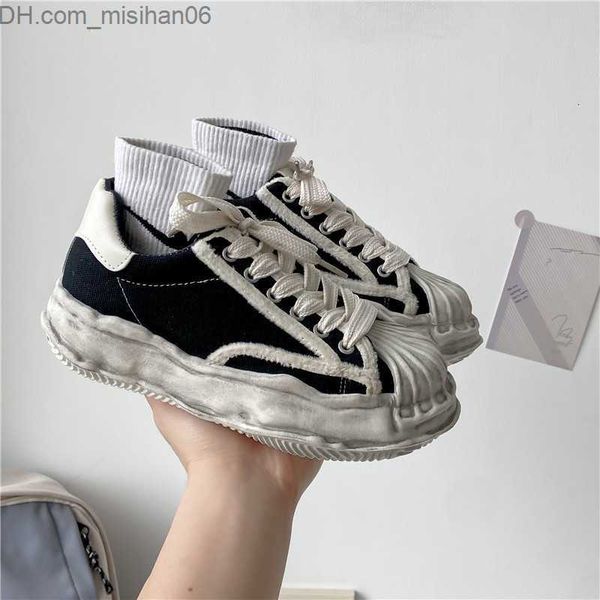 

dress shoes dress shoes women's canvas sneakers dirty shoes student canvas thick dissolving heels white shoes lace up sports shoes for, Black