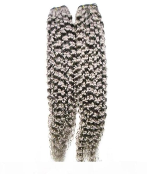 

afro kinky silver hair extensions brazilian hair weave bundles 200g brazilian kinky curly virgin hair 2pcs10202302346027, Black