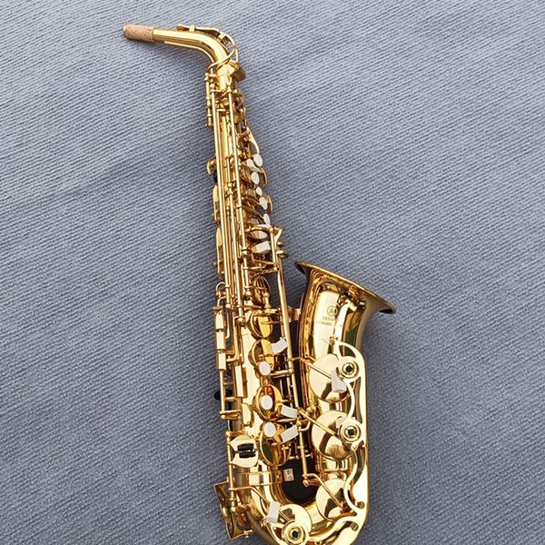 

professional 275 alto e-flat saxophone japanese craft made lacquered gold brass with mouthpiece reed alto sax